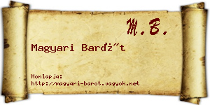 Magyari Barót névjegykártya